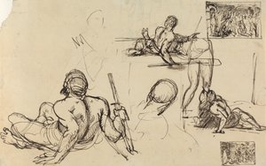 Figurenstudien eines Mannes, der vom Boden aufsteht von Benjamin Robert Haydon