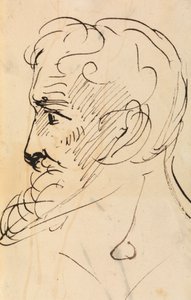 Porträtstudie eines Männerprofils von Benjamin Robert Haydon