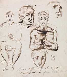 Studie von Gesichtsausdrücken von Benjamin Robert Haydon