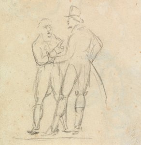 Studie von zwei stehenden Männern im Gespräch von Benjamin Robert Haydon