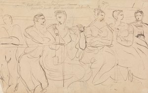Studie einer Gruppe von Menschen im Gespräch von Benjamin Robert Haydon