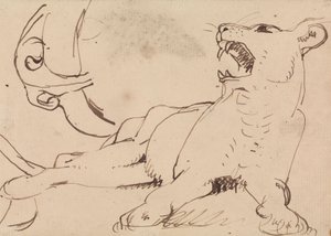 Studie einer Löwin von Benjamin Robert Haydon