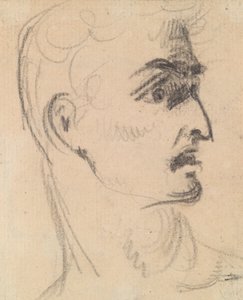Studie eines Gesichtsausdrucks eines Mannes
