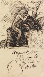 Studie einer sitzenden Figur