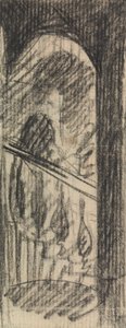 Der Mord an Duncan - Lady Macbeth nähert sich Macbeth und der Leiche