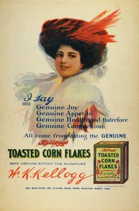 Plakat für Kelloggs Cornflakes, 1910