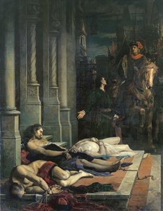 Der Leichnam von Etienne Marcel wird dem Dauphin Charles gezeigt, 2. August 1358 von Benjamin Ulmann