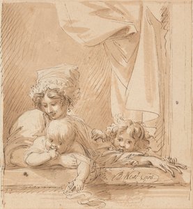 Eine Mutter und zwei Kinder von Benjamin West