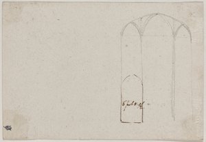 Querschnitt einer gotischen Kirche [verso] von Benjamin West