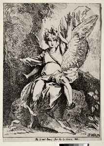 Beispiele der Polyautographie: Der Engel am Grab Christi
