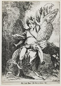 Der Engel der Auferstehung, aus "Specimens of Polyautography"