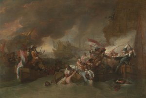 Die Schlacht von La Hogue von Benjamin West