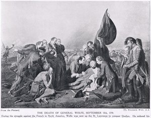 Der Tod von General Wolfe, 13. September 1759, Illustration aus 