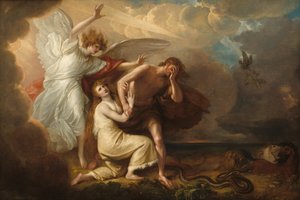 Die Vertreibung von Adam und Eva aus dem Paradies von Benjamin West