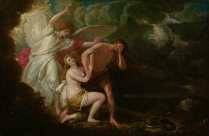 Die Vertreibung von Adam und Eva aus dem Paradies, 1791, retuschiert 1803 von Benjamin West