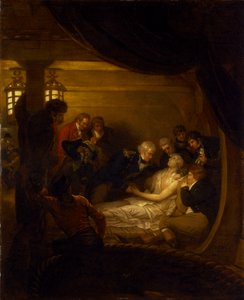Der Tod von Lord Nelson im Cockpit des Schiffes 