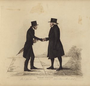 Berühmte Edinburgher, auch bekannt als Moderne Athener, Rev John Hunter, MA, von der Tron Church, Rev Dr Brunton, sein Kollege, Professor für Hebräisch, etc. von Benjamin William Crombie