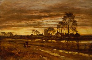 Ein Herbstabend nach dem Regen von Benjamin Williams Leader
