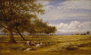 Ein englisches Heufeld von Benjamin Williams Leader