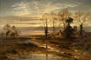 Februar füllt den Graben, 1881 von Benjamin Williams Leader