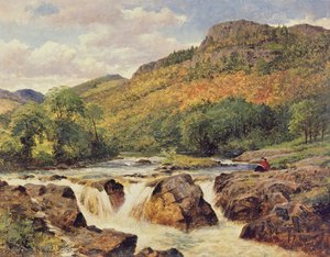 Landschaft mit einer jungen Frau