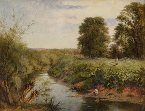 Am Teme in Worcester, 1855 von Benjamin Williams Leader