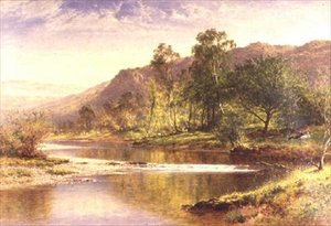 Der Fluss, der in Derwentwater mündet von Benjamin Williams Leader