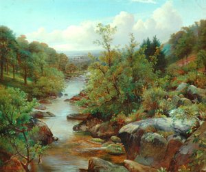 Walisische Landschaft von Benjamin Williams Leader