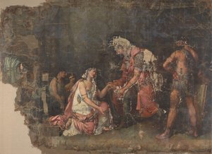 Sophonisba kniet vor Masinissa, Königin von Numidien von Benjamin Wolff