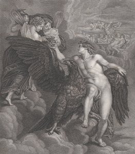Ganymed, an einen Adler gelehnt, erhält den Becher von Hebe, 1786