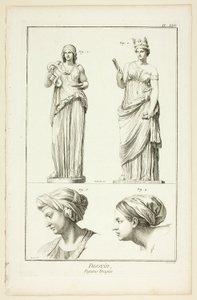 Entwurf: Drapierte Figuren, aus Encyclopédie