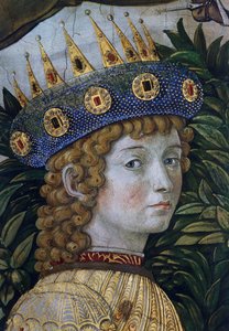 Caspar, angebliches Porträt von Lorenzo il Magnifico, Detail aus der Prozession der Heiligen Drei Könige