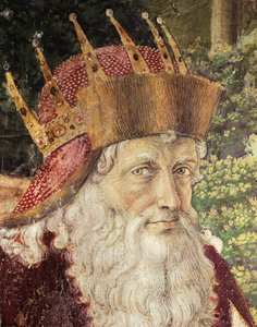 Prozession der Heiligen Drei Könige von Benozzo Gozzoli, Fresko. Detail. Kapelle des Palazzo Medici Riccardi, Florenz.