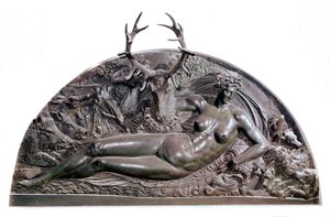 Die Nymphe von Fontainebleau Basrelief aus Bronze von Benvenuto Cellini von Benvenuto Cellini