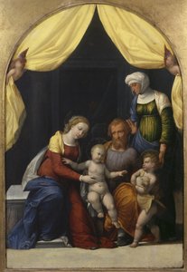 Heilige Familie mit dem kleinen Johannes und der Heiligen Elisabeth von Benvenuto Tisi da Garofalo