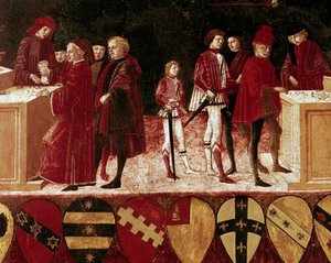 Allegorie der Staatsfinanzen in Kriegs- und Friedenszeiten (Detail)