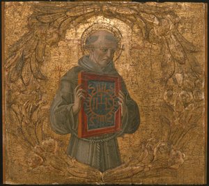 Heiliger Bernardino, möglicherweise 1474 von Benvenuto di Giovanni