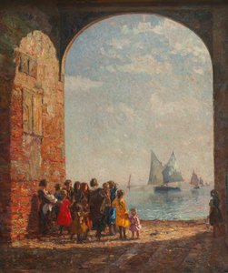 Die Rückkehr der Fischerboote, ca. 1920 von Beppe Ciardi