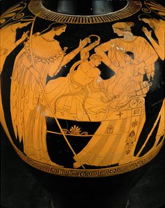 Der junge Herakles kämpft gegen zwei von Zeus gesandte Schlangen von Berlin Painter