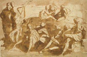 Figuren für eine himmlische Landschaft von Bernadino India