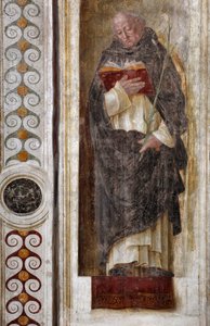 Darstellung von Saint Dominica von Guzman (ca. 1170-1221) (St. Dominikus) Fresko von Bernardino Butinone (1435-1507) 1482-1486 von Bernadino Jacobi Butinone