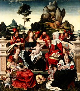 Die Heilige Sippe von Bernaert van (circle of) Orley