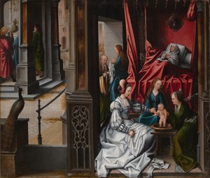 Die Geburt und Namensgebung von Johannes dem Täufer, ca. 1514-15