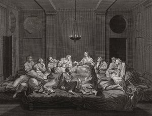 Jesus Christus und die Apostel beim letzten Abendmahl (Druck) von Bernard (after) Picart