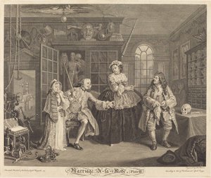 Die Heirat nach der Mode: Tafel 3 von Bernard Baron after William Hogarth
