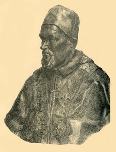 Büste von Papst Innozenz X., um 1690 von Bernard Collier