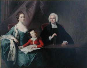 Porträt von Rev. John Fountayne (1741-1802) von Melton-on-the-Hill, seine Frau Ann und ihr Sohn Thomas, frühe 1760er
