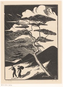 Dünenmulde mit zwei Figuren von Bernard Essers (signed by artist)