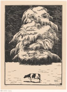 Kuh bei einer Lärche von Bernard Essers (signed by artist)