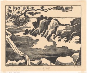 Felsküste bei Saint-Raphaël von Bernard Essers (signed by artist)
